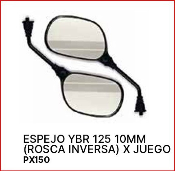 ESPEJO YBR WAVE 10MM ROS IZQ X JGO BHI