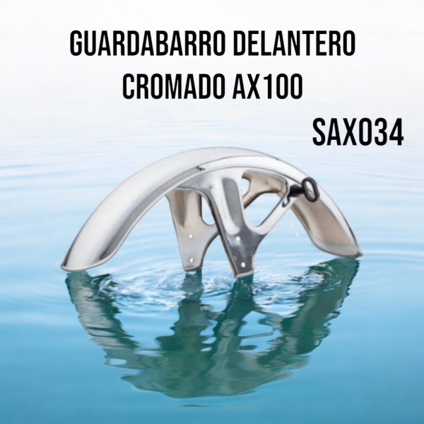 GUARDABARRO DELANTERO CROMADO AX 100 NITRO