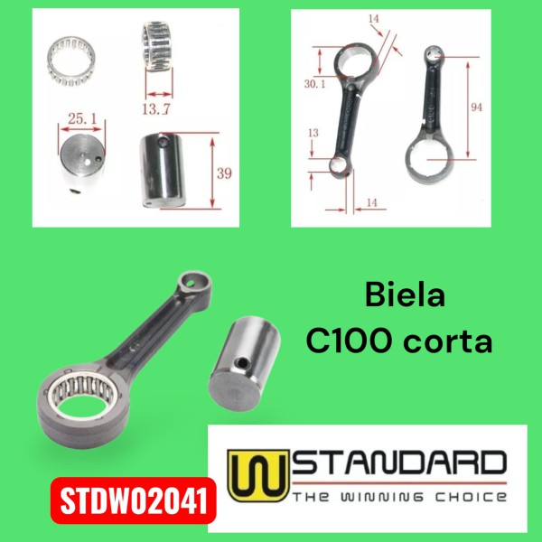 BIELA COMP C100 BIZ CORTA W STD