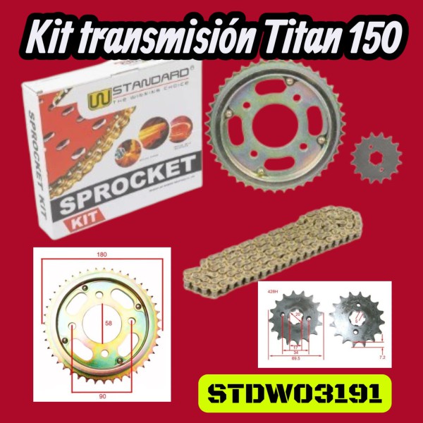 COR PIÑ CADENA TITAN 150 (43-16) 428H-118L DOR W STD