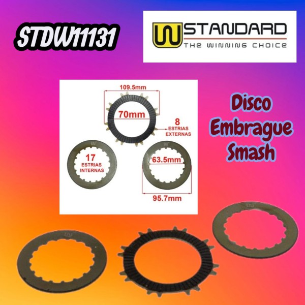 DISCO EMBRAGUE SMASH 110 M/V / C-90 W STD