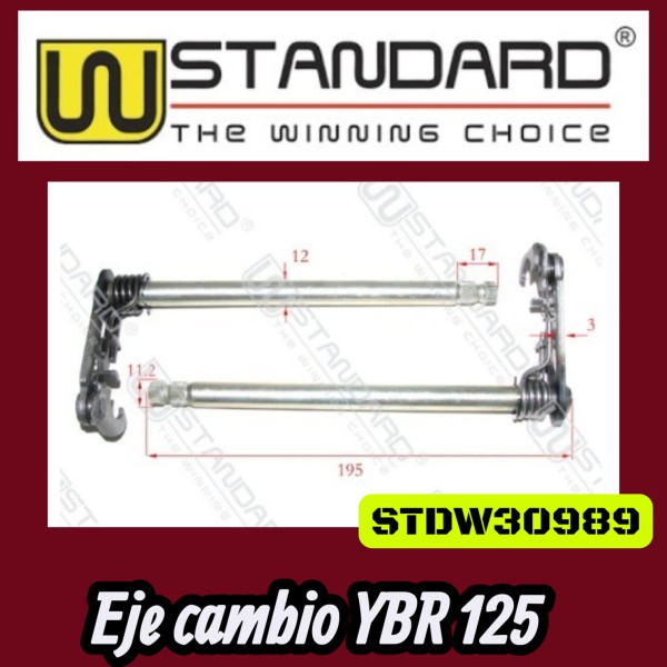 Eje cambio Y-YBR125 W STD