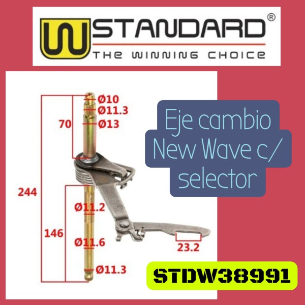 Eje cambio H-NEW WAVE con selector W STD