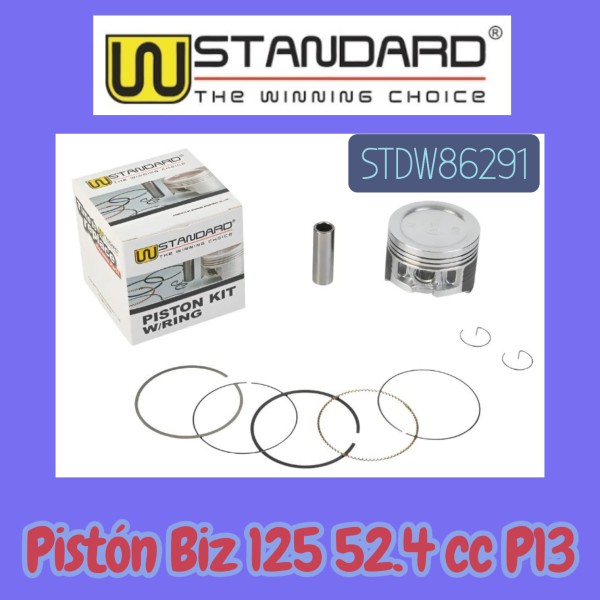 PISTON KIT BIZ 125 STD -Ø52.4 - Per.13 W STD