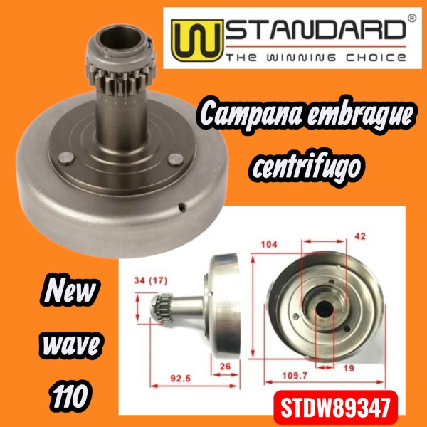 Campana Embrague Centrífugo H-NEW WAVE 110 W STD