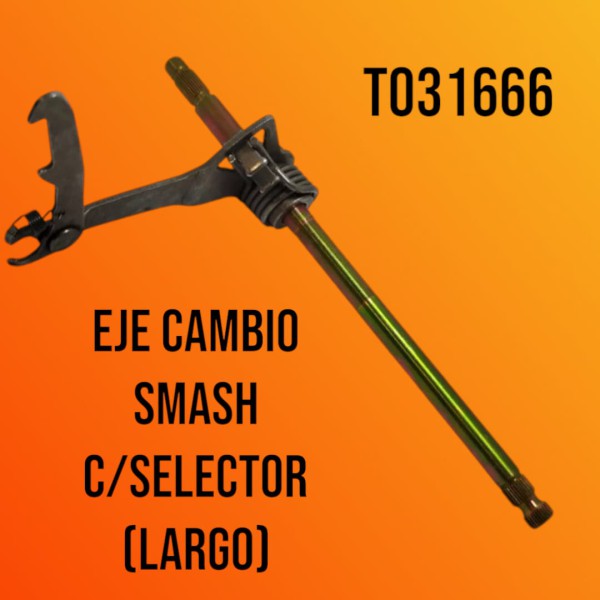 EJE CAMBIO SMASH 110 C/SELECTOR (LARGO) 67/25.5 THE-ORANGE