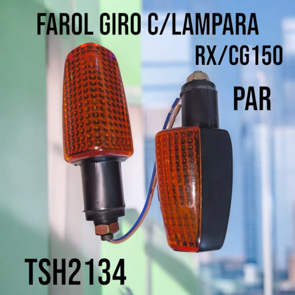 FAROL GIRO C/LAMP PAR RX150 - CG- AMBAR - HADA