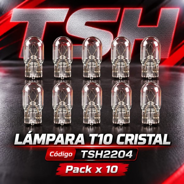 LAMPARA T10 CRISTAL SIN CULOTE TSH