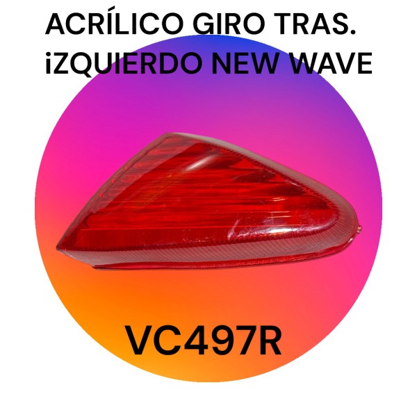 ACRILICO GIRO TRAS IZQ NEW WAVE ROJO PLASTICA VC