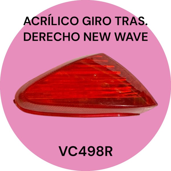 ACRILICO GIRO TRAS DER NEW WAVE ROJO PLASTICA VC