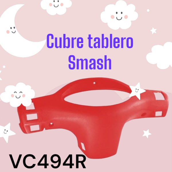 CUBRE TABLERO SMASH BIZ (ROJO) PLASTICA VC