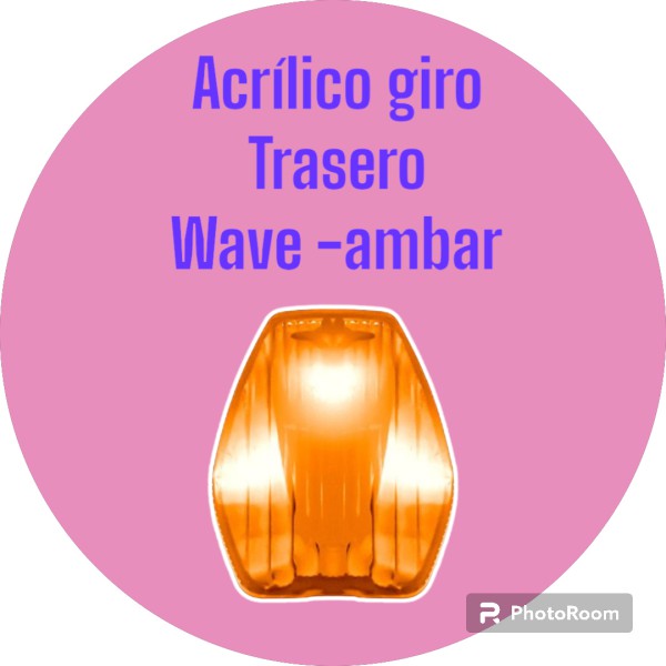 Acrilico giro tras H WAVE (AMBAR) PLASTICA VC