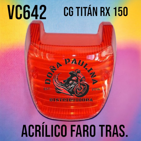 ACRILICO FARO Tras CG 150 TITAN RX 150 ROJO