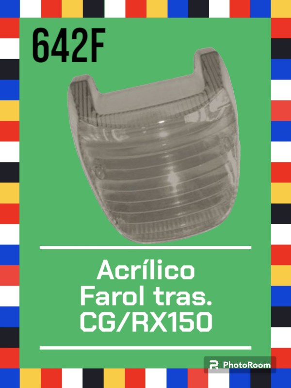 Acrilico farol Tras CG 150 RX150 FUME PLASTICA VC