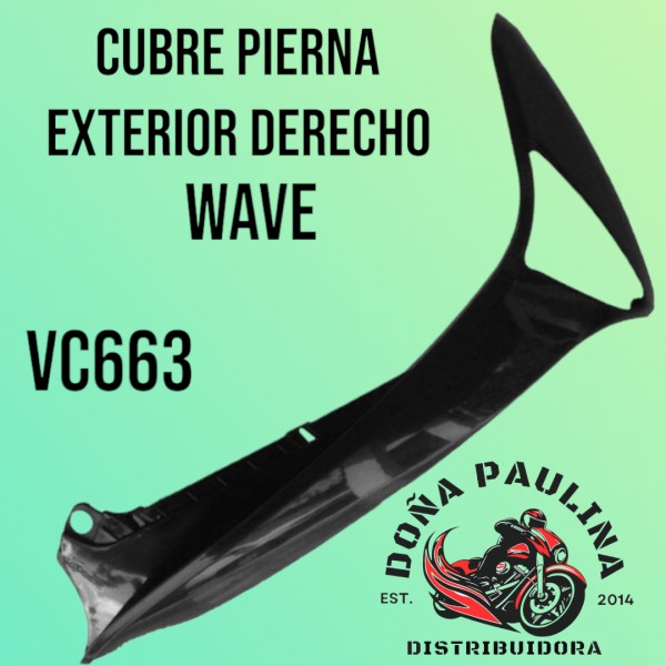 CUBRE PIERN EXT WAVE DERECHO NEGRO VC