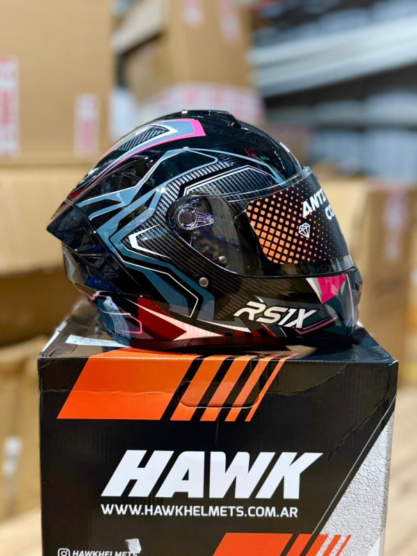 CASCO HAWK  RS1X THUNDER ROSADO BRILLANTE XL 62